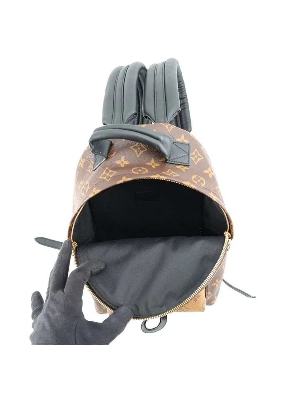 Louis Vuitton Backpack Monogram Reverse Palm Springs PM Black